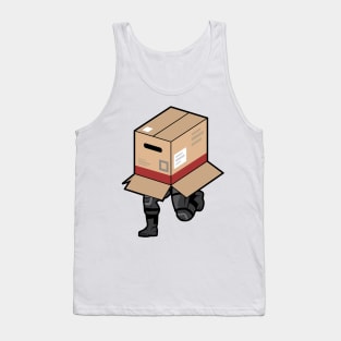 Solid Snake Sneaking in Box - Metal Gear Solid 1 Tank Top